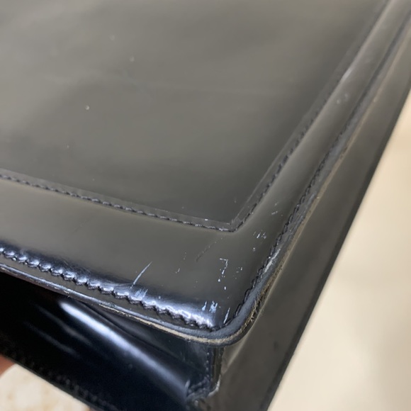 🎉HP🎉 Vintage Ralph Lauren Patent Black Handbag - Picture 8 of 13
